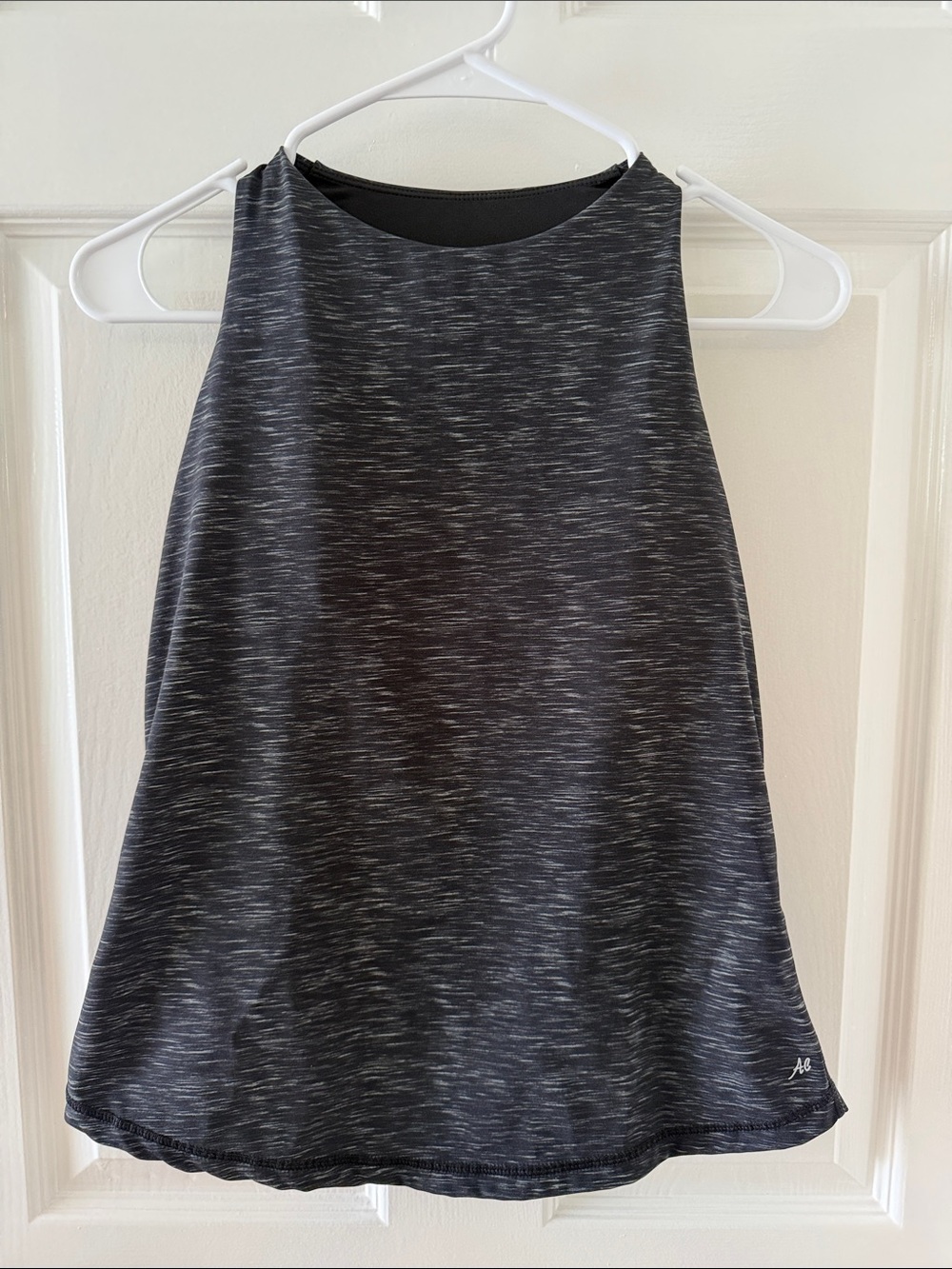 Anne Cole Charcoal Heathered High-Neck Racer Back Bra Tank